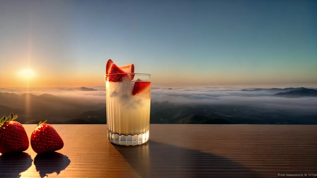 Caipiroska de morango Caipiroska de morango