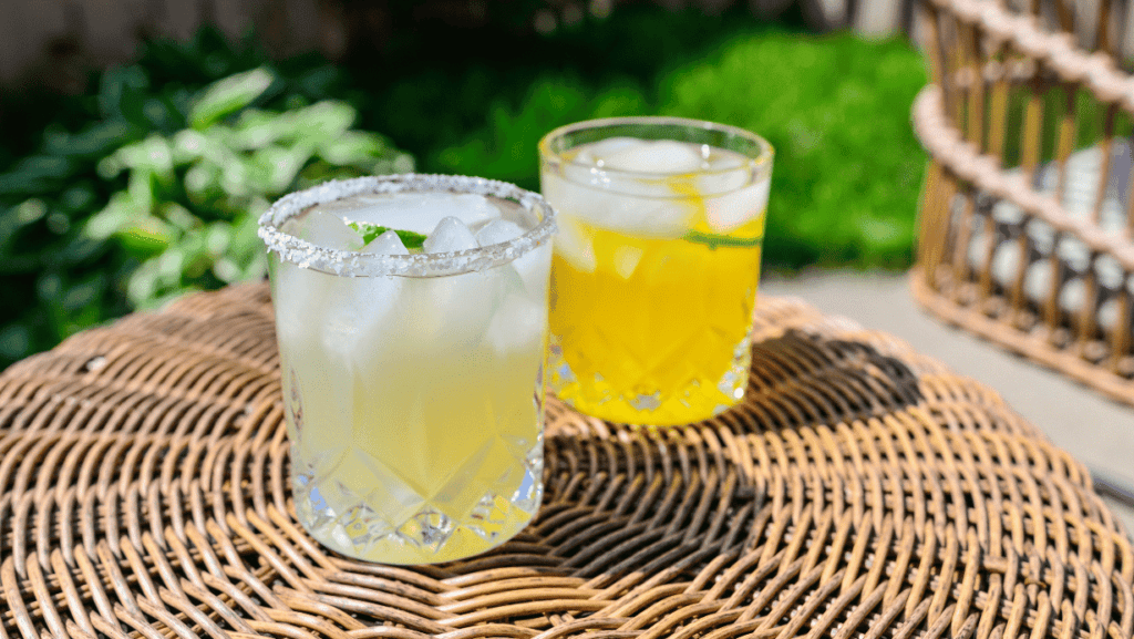 Receita Autêntica de Margarita 1 Drink de marguerita copo