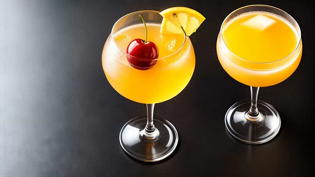 Mai Tai com decoração de fatia de abacaxi e cereja