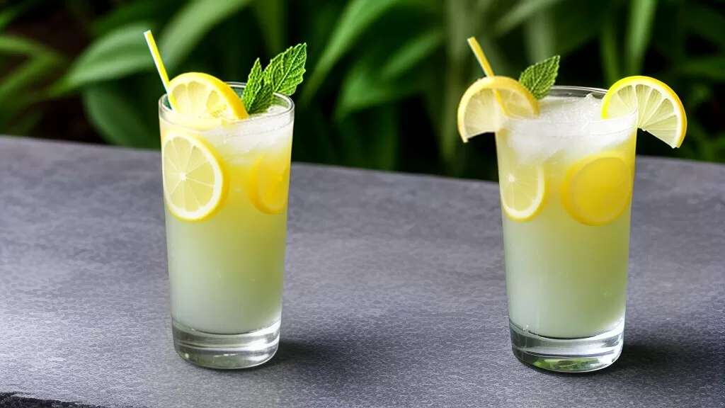 Mojito refrescante com hortelã e limão