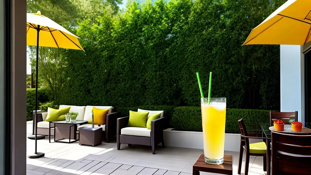 Tereré Paulista sendo preparado em um copo com canudo e limão