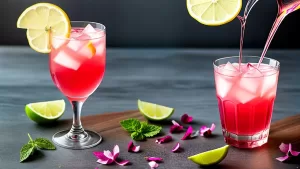 Tom Collins de Hibisco: Elegância e Sabor