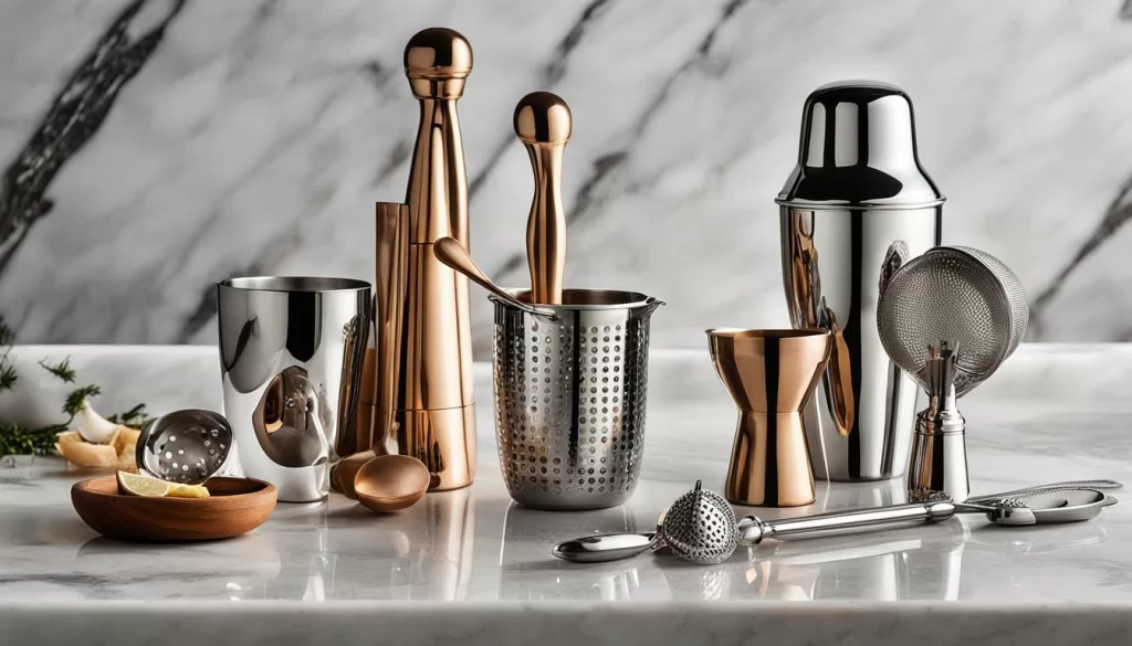 Utensílios de bar essenciais
