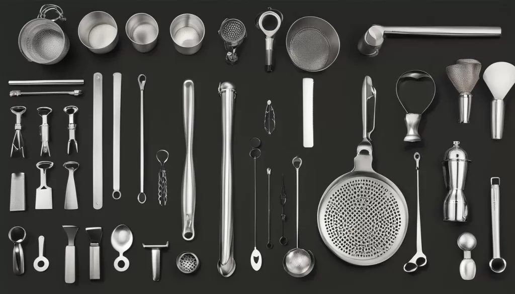 Utensílios de bar essenciais para iniciantes