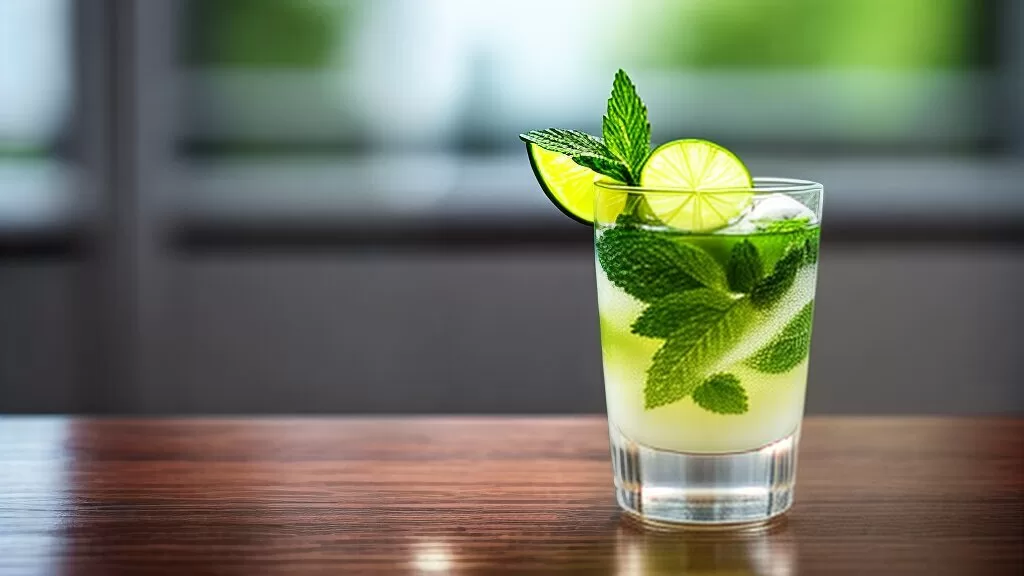 drink com gin e tônica