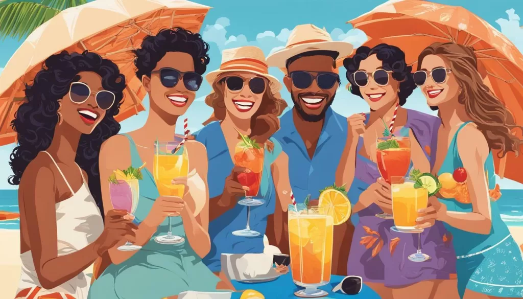 Drinks com Corote azul