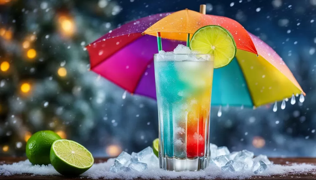 beber congelado com vodca