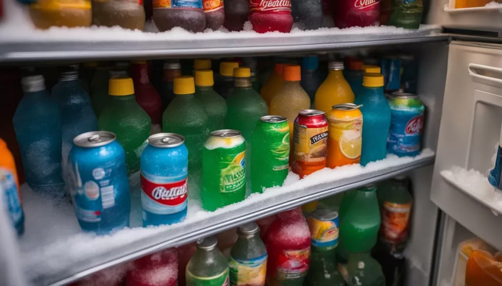 cuidados e conservação de bebidas congeladas