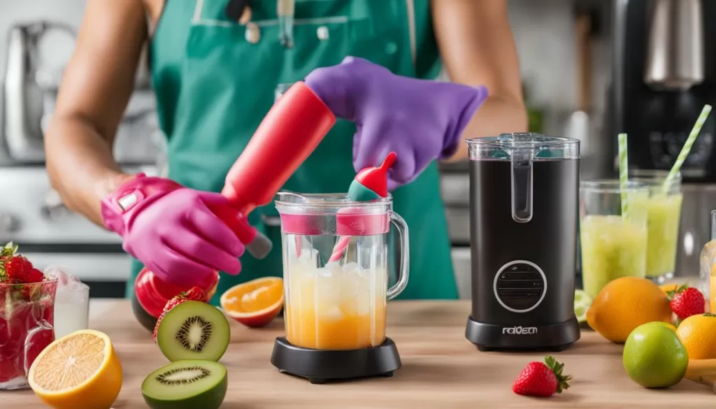 preparar e servir drink frozen