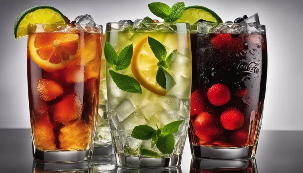 Variedades de Bebidas com Coca Cola