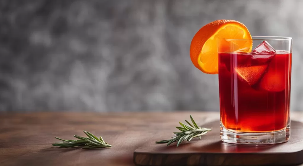 variação do negroni com suco de laranja e Campari