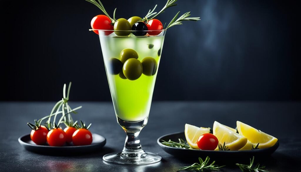 acompanhamentos cocktail martini